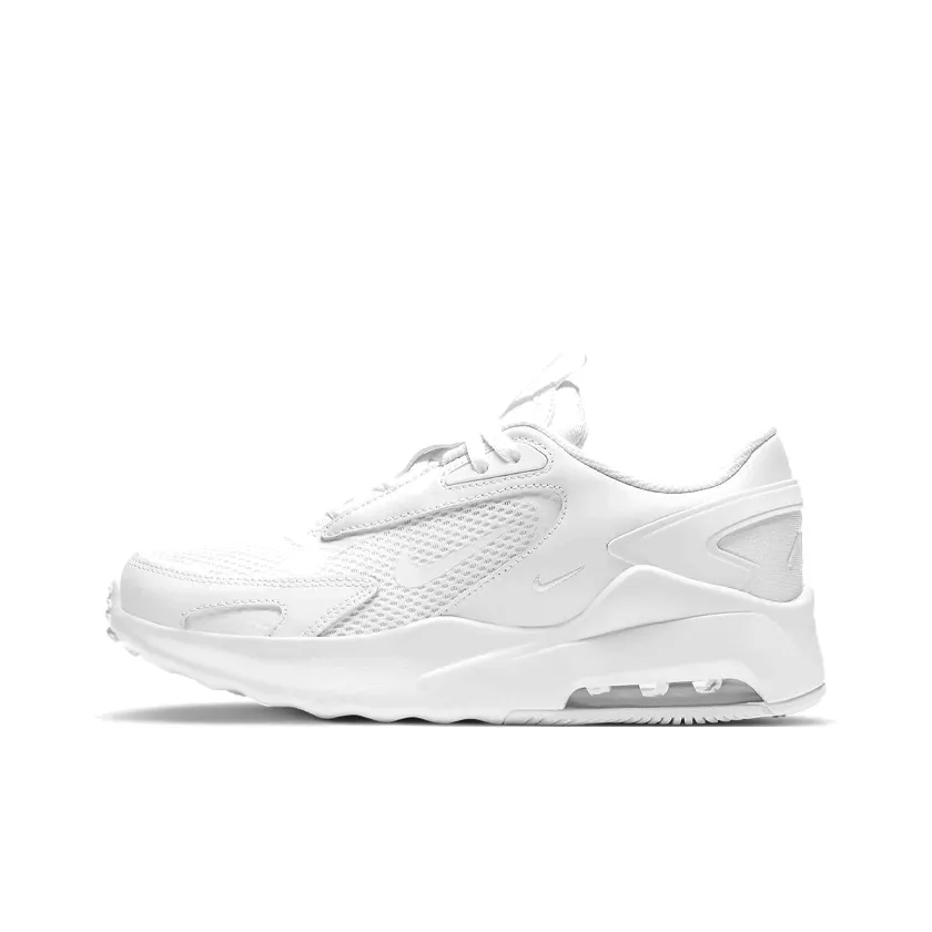 Nike Air Max Bolt Abrasion Resistant Low Top Kids' Running Shoes Pure White Teenagers