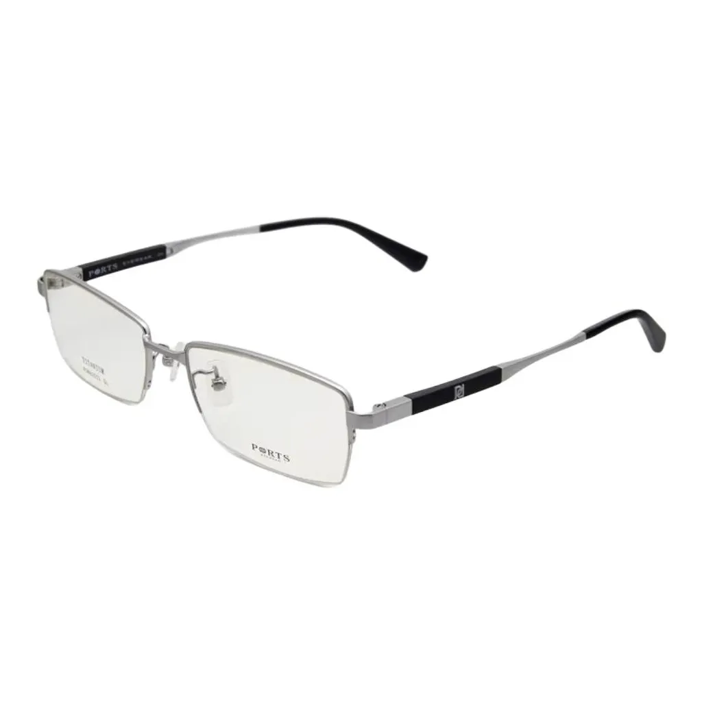 PORTS Титановый сплав Прямоугольные Оправы для очков Мужские Серебряные