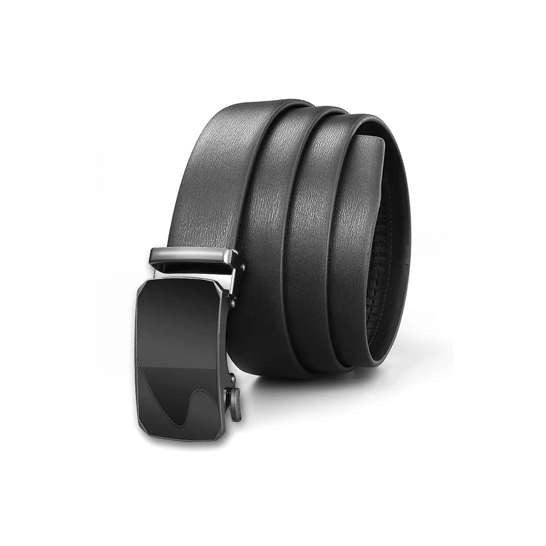 PISHUSHU Ремни из коровьей кожи Мужские Металлический черный золотой Ширина 3,5 см