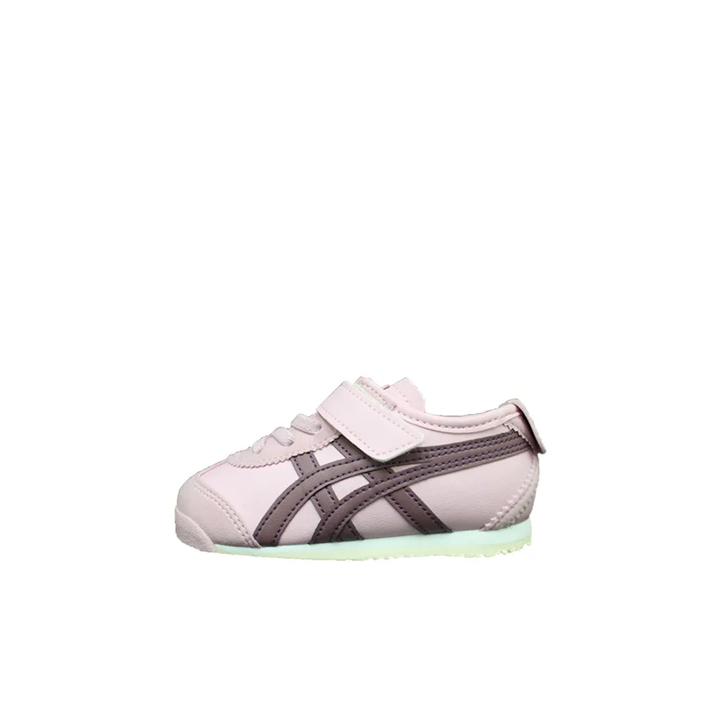 Onitsuka Tiger MEXICO 66 Slip-resistant Breathable Lightweight Low-Top Shoes for Infants and Toddlers Light Pink Infant and Toddler
