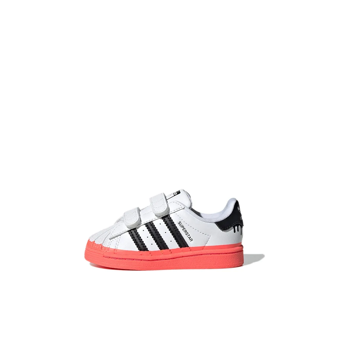 Adidas Originals Superstar Series Abrasion Resistant Low Top Toddler Shoes White Black Orange Infant And Toddler