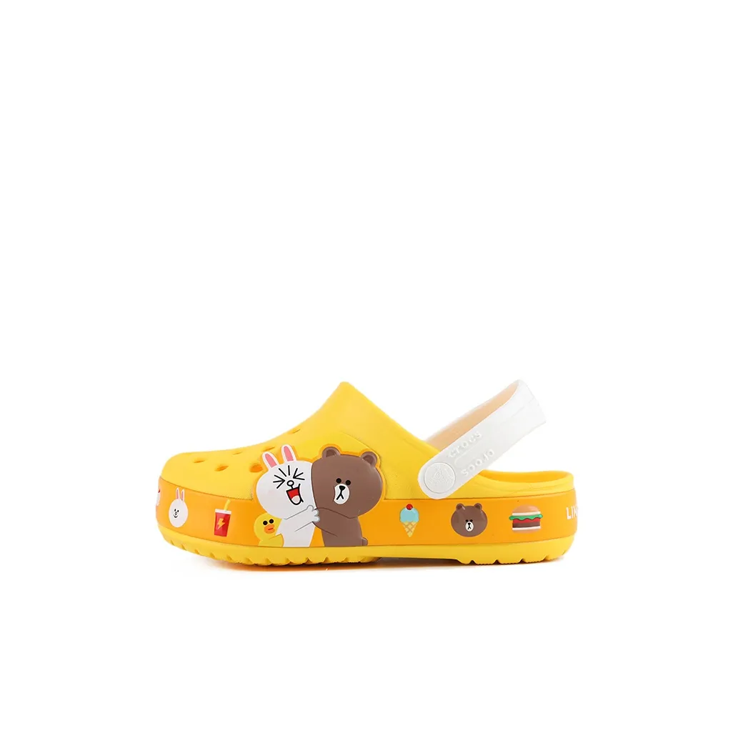 Crocs Classic Clog Anti Slip Wear Resistant Children's Sandals Yellow White Brown Kids'