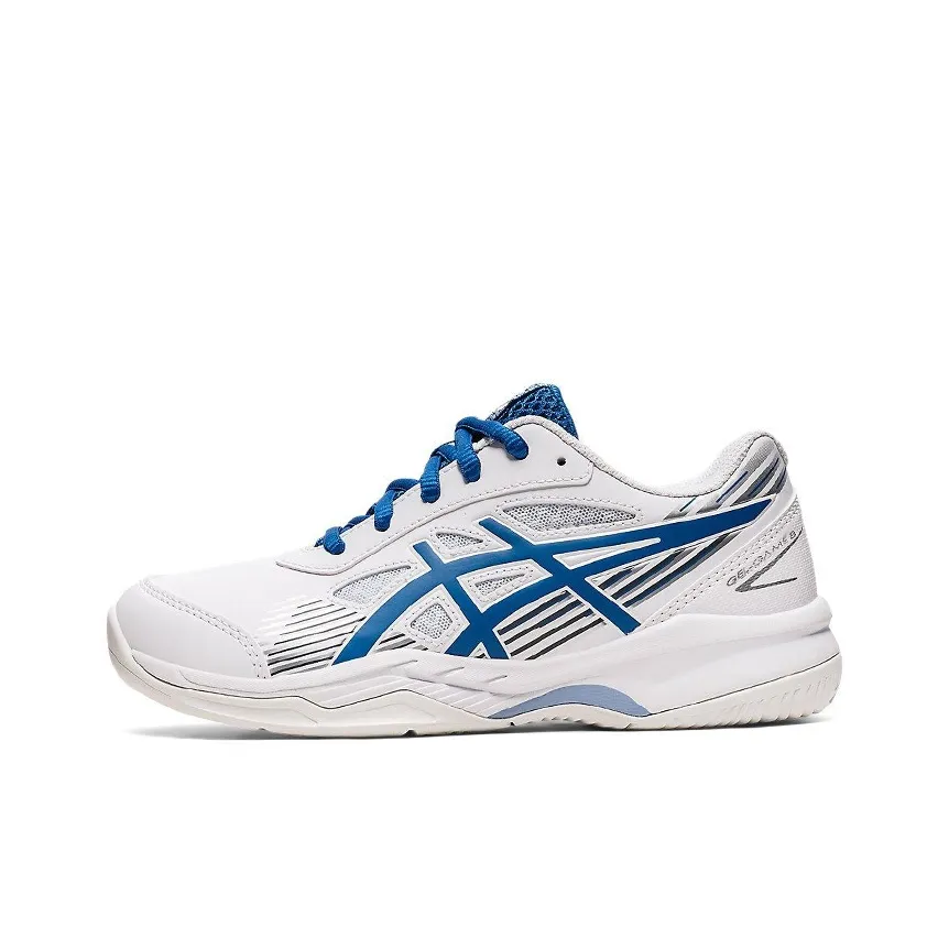 Asics Gel Game 8 Детские Кроссовки для Тренировок Белый Синий Подростки