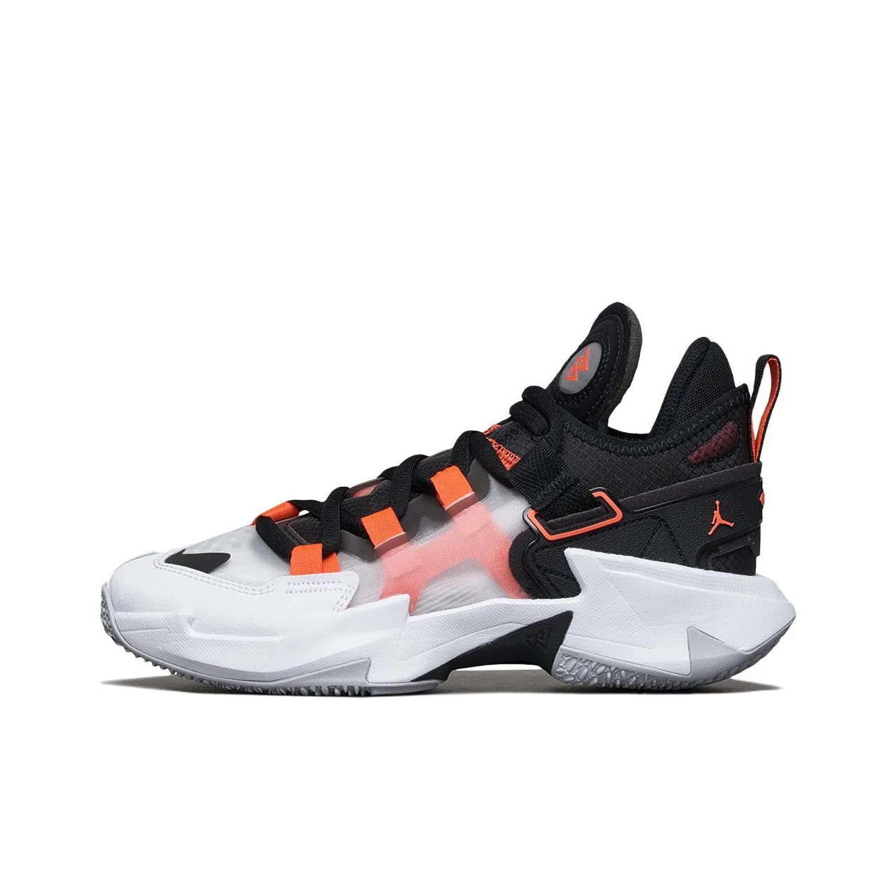 Jordan Why Not.5 Low Top Children's Basketball Shoes Black White Orange Teenagers