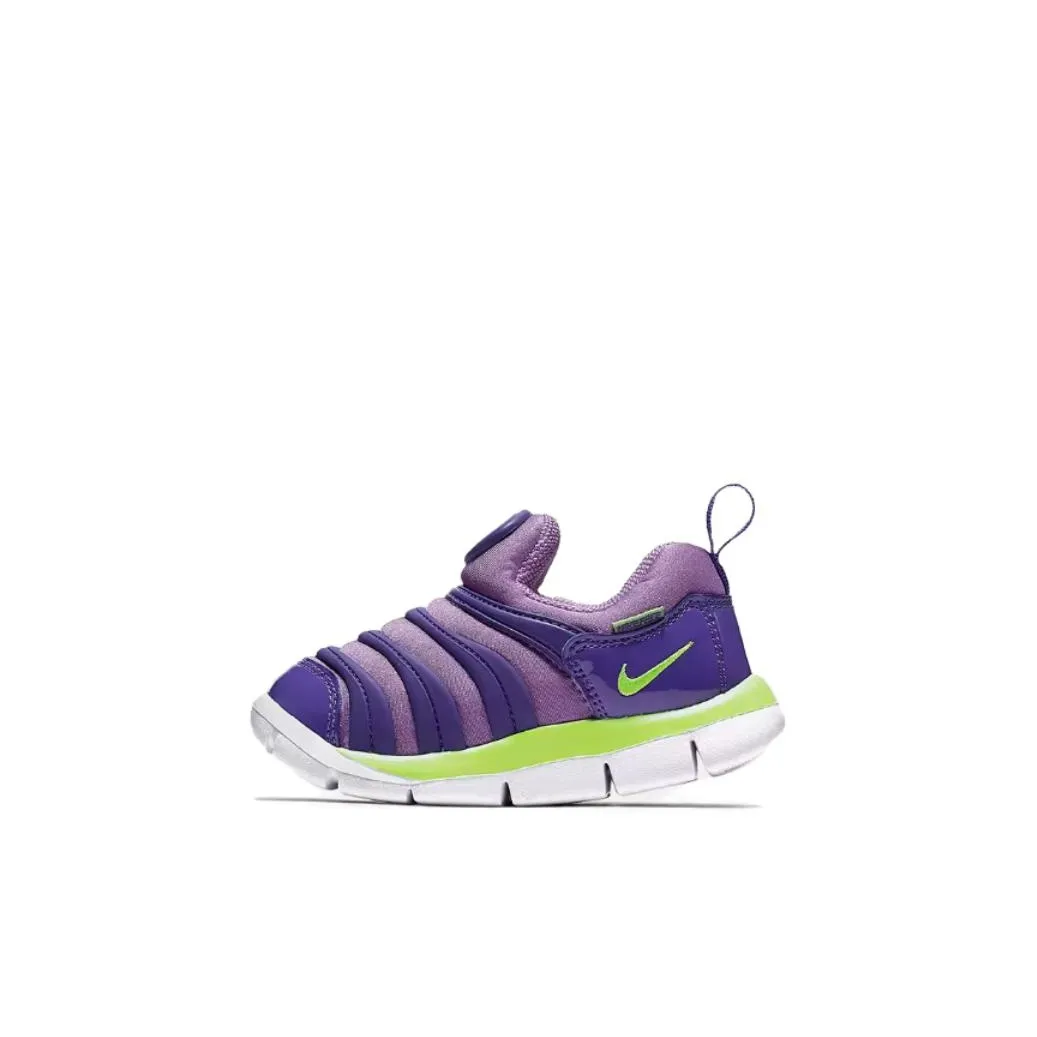 nike Dynamo Free Slip Resistant Abrasion Resistant Низкий Топ Обувь для малышей Пурпурно-зеленый Infant And Toddler