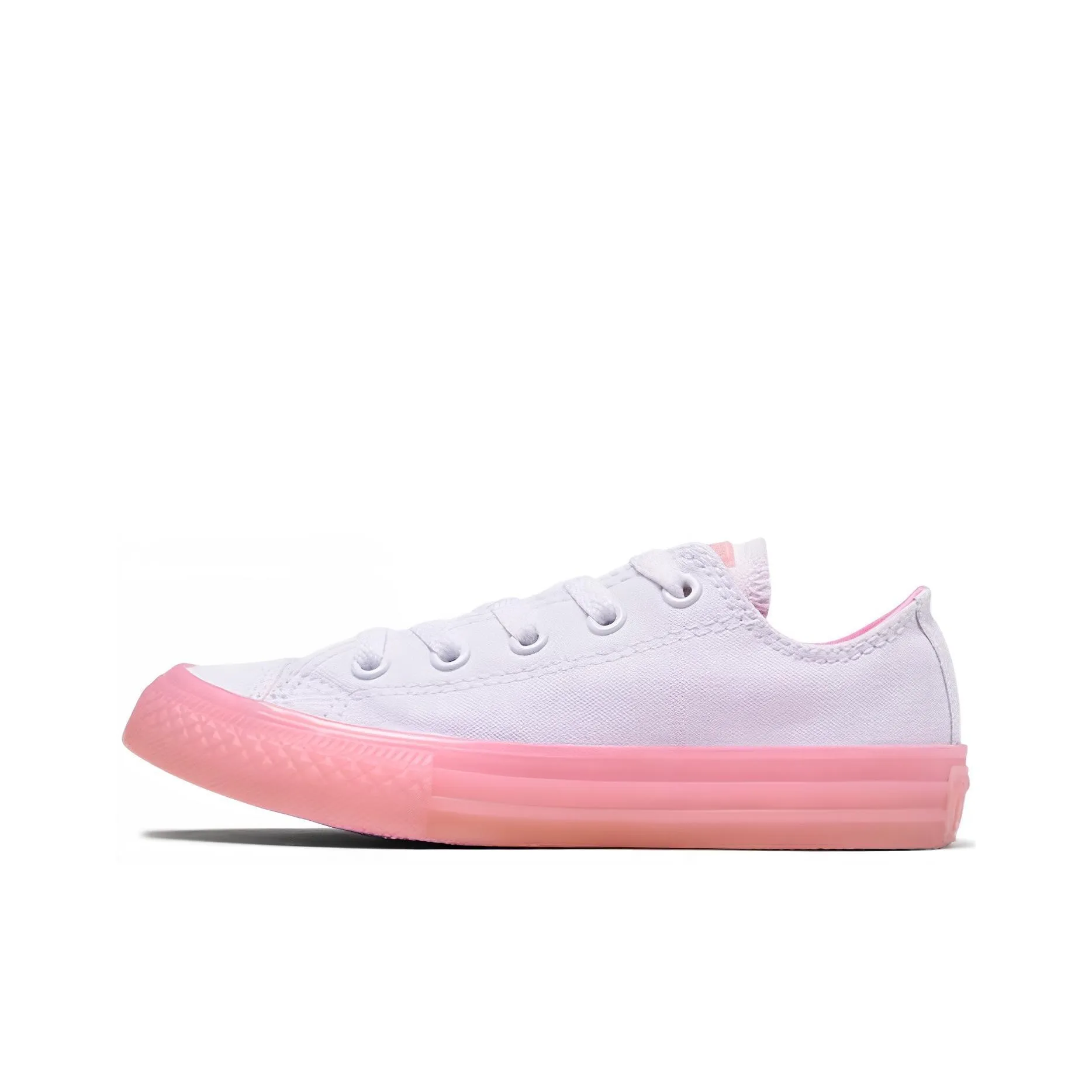 Converse Chuck Taylor All Star Low Top Kids Canvas Shoes Pink White Teenagers