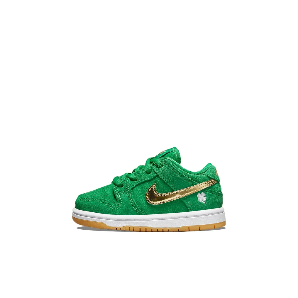 Nike Dunk SB Pro 'ST. Patrick'S Day' Four Leaf Clover Low Топ Кроссовки для скейтбординга Зеленый Infant и Toddler