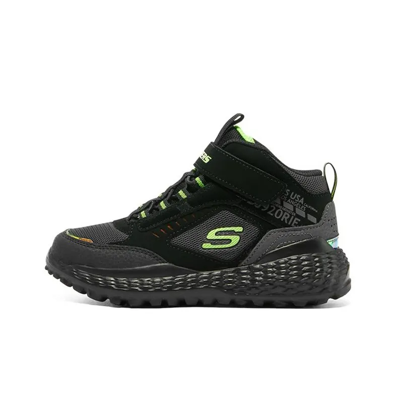 Skechers Monster MID Топ Детские беговые кроссовки Черный Зеленый Подростки