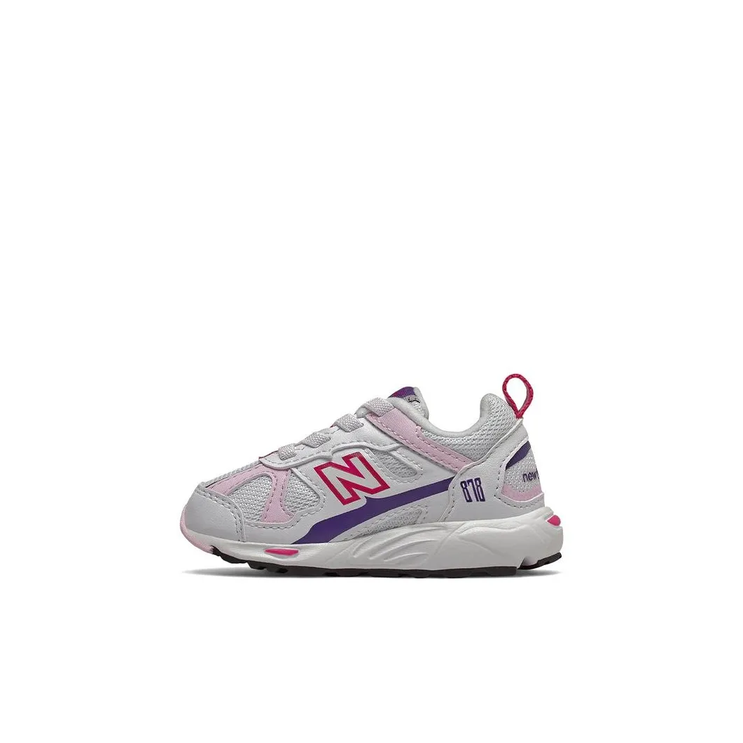 New Balance NB 878 Low Топ Обувь для малышей Белый Розовый Infant и Toddler