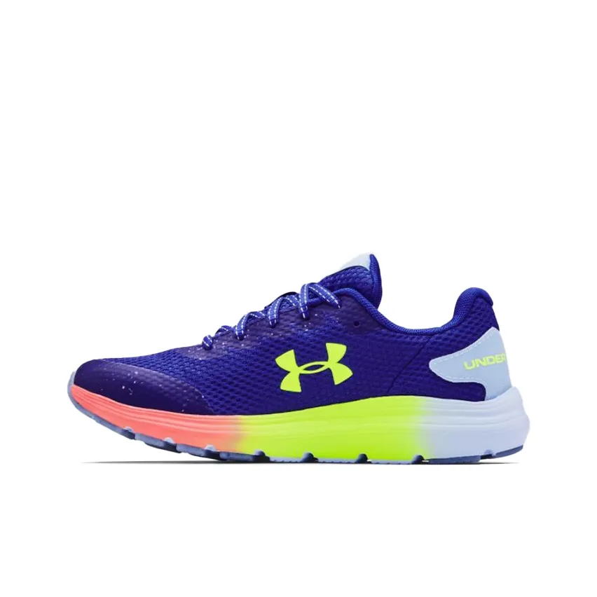 Under Armour Surge 2 GS Low Top Kids' Running Shoes Blue Green Multicolor Teenagers