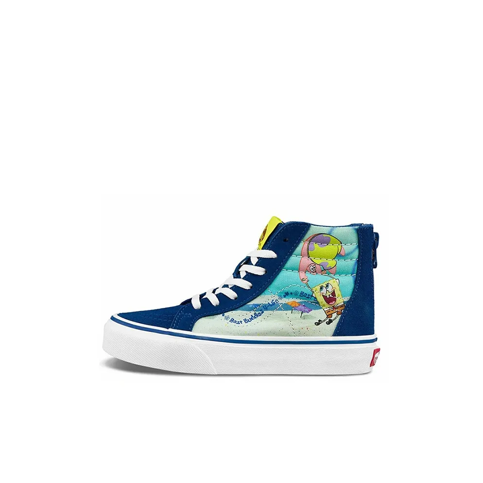 Sandy Liang x SPONGEBOB SQUAREPANTS x Vans SK8 Высокие Топы Детские Скейтбординги Синий для детей 3-7 лет