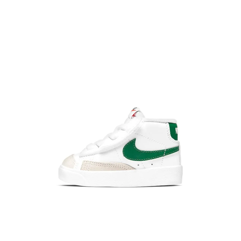 Nike Blazer Mid 77 Устойчивые к истиранию MID Топ Скейтборд Кроссовки Белый Зеленый Младенец и Малыш