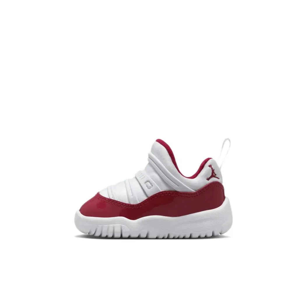 Jordan Air Jordan 11 'Varsity Красный' Устойчивый к истиранию Низкий Топ Обувь для младенцев и малышей Белый и красный Детский