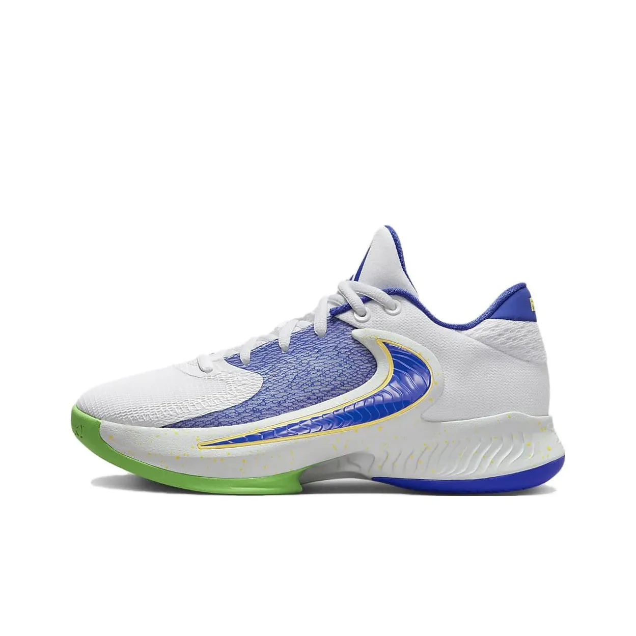 Nike Freak 4 GS Амортизация и Дышащий Низкий Топ Детские Баскетбольные Кроссовки Белый Синий