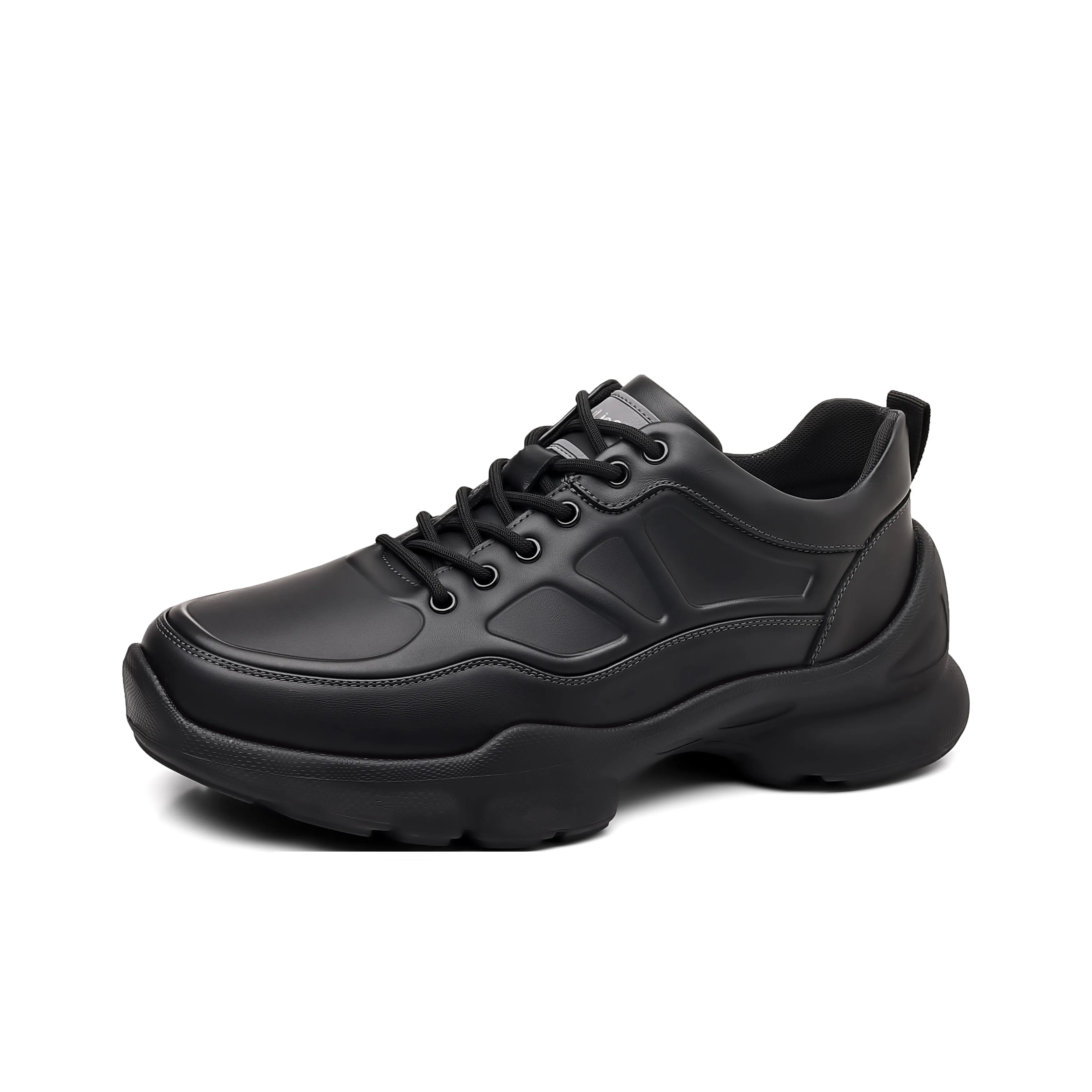 Mulinsen Black Warrior Urban Techwear Texture Men's Casual Shoes Men's Black