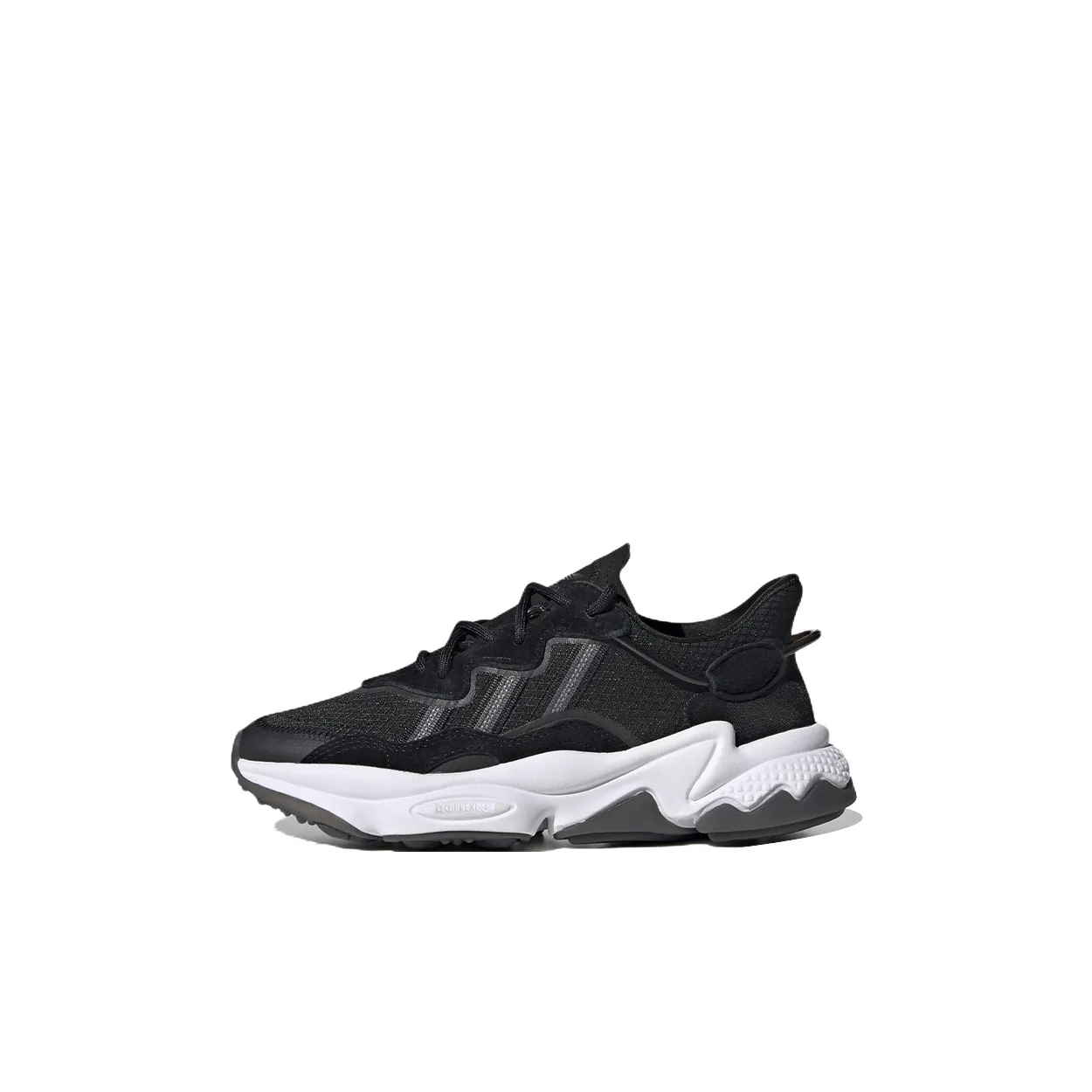 Adidas Originals Ozweego Slip Resistant Cushioning Wear Resistant Sports Casual Shoes Black White Kids'