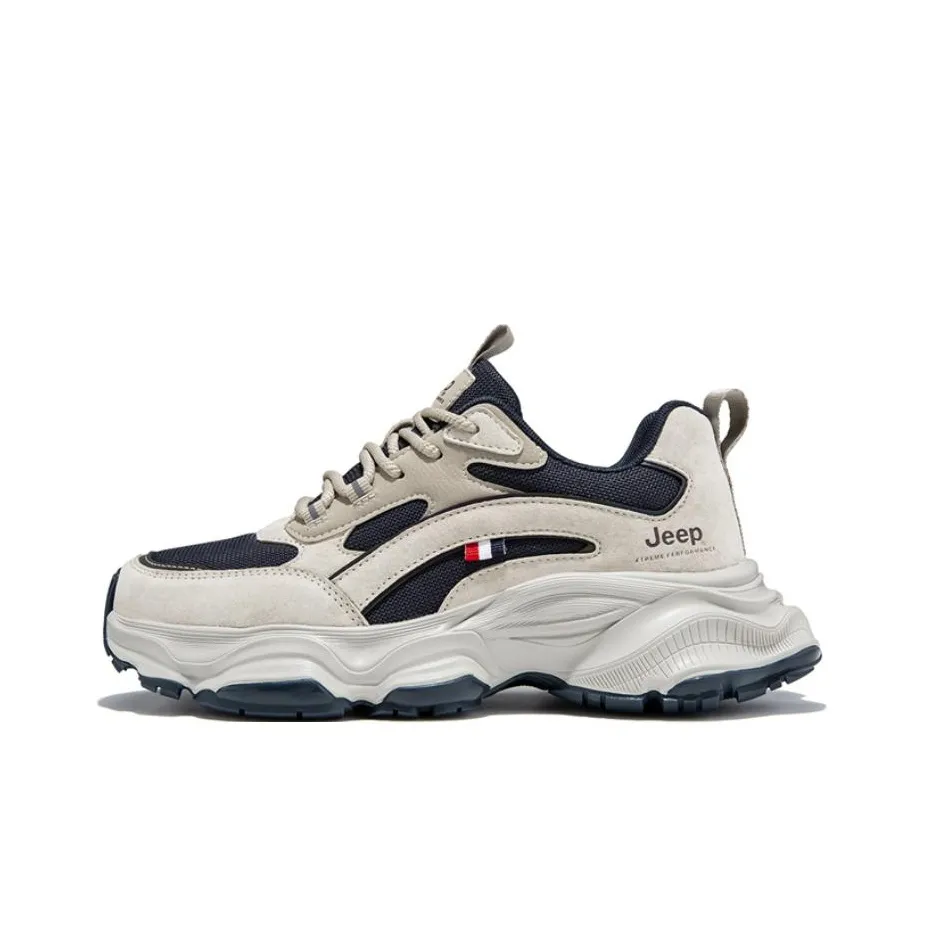 JEEP Низкий топ массивные кроссовки мужской песочный темно-синий