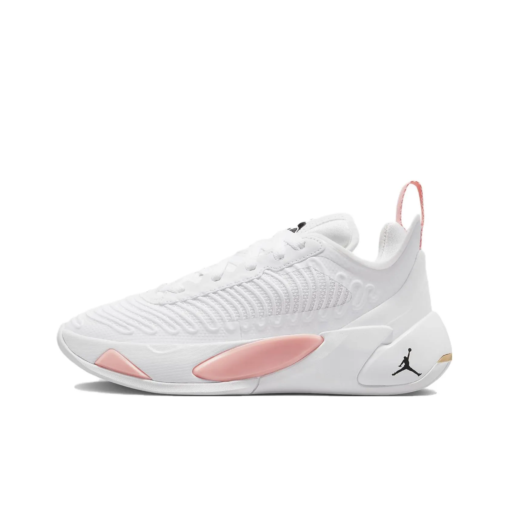 Jordan Luka 1 Doncic Slip Resistant logo-patch Abrasion Resistant Low Top Children's Basketball Shoes EvoRide White Teenagers