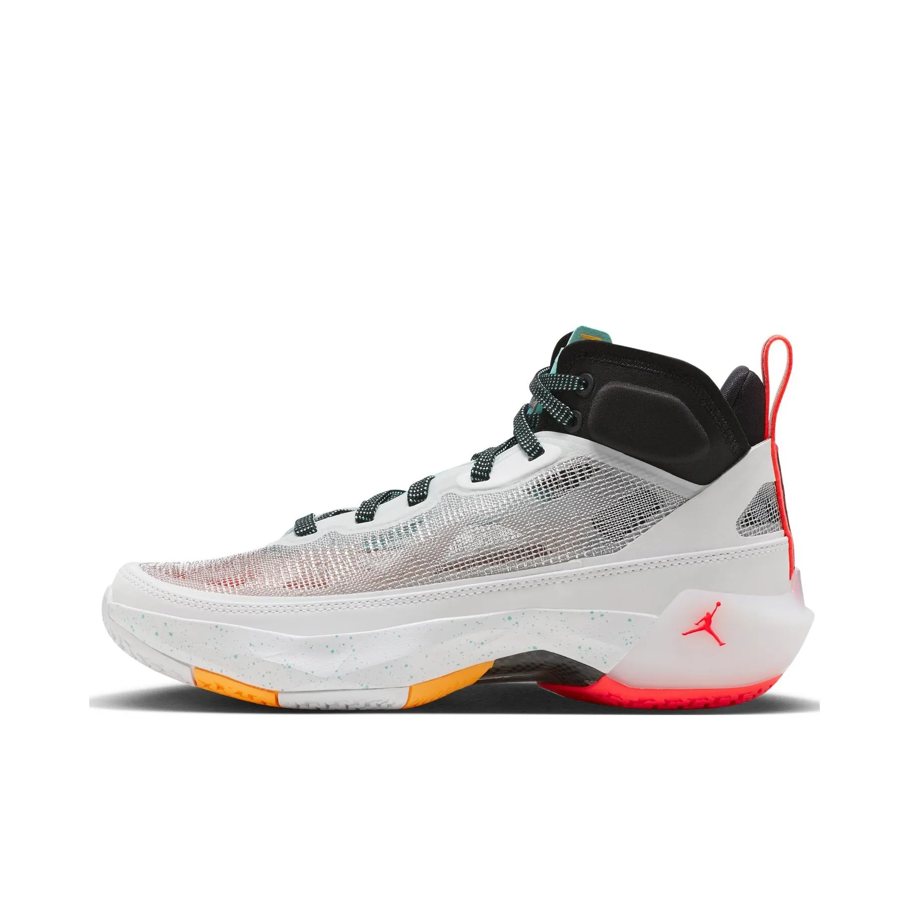 Jordan Air Джордан 37 'Guo Ailun Нижняя юбка Резистентный Анти KICK Амортизация MID Топ Детские Баскетбольные кроссовки Белый черный