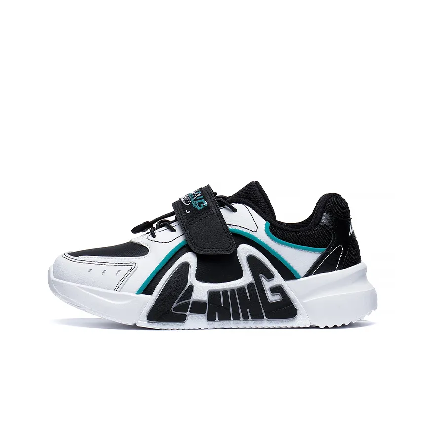LINING YOUNG LN 90 Противоскользящий Амортизация Устойчивый к износу Низкий Топ KIDS Lifestyle Shoes Черный Белый