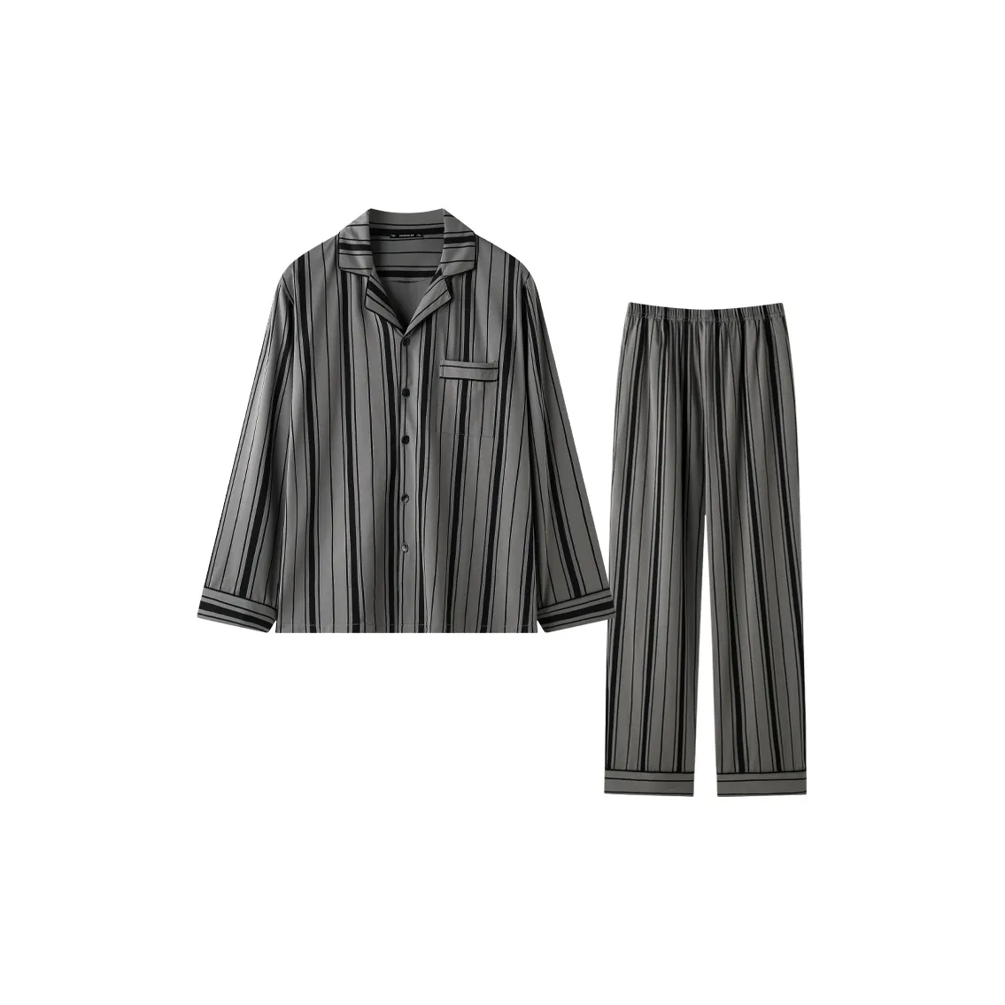MEITENG Pajama Set Spring And Fall Season Men's Brown Gray