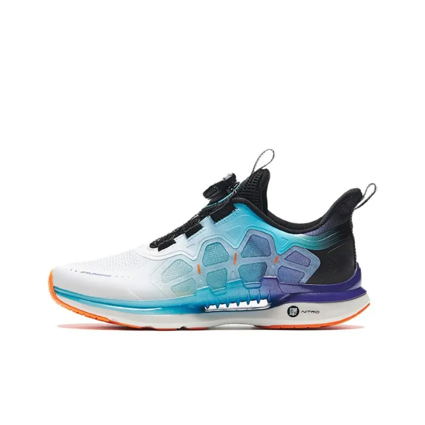 Antakids Chase 5,0 Антискользящая и износостойкая дышащая с низким верхом детская беговая обувь белый и синий