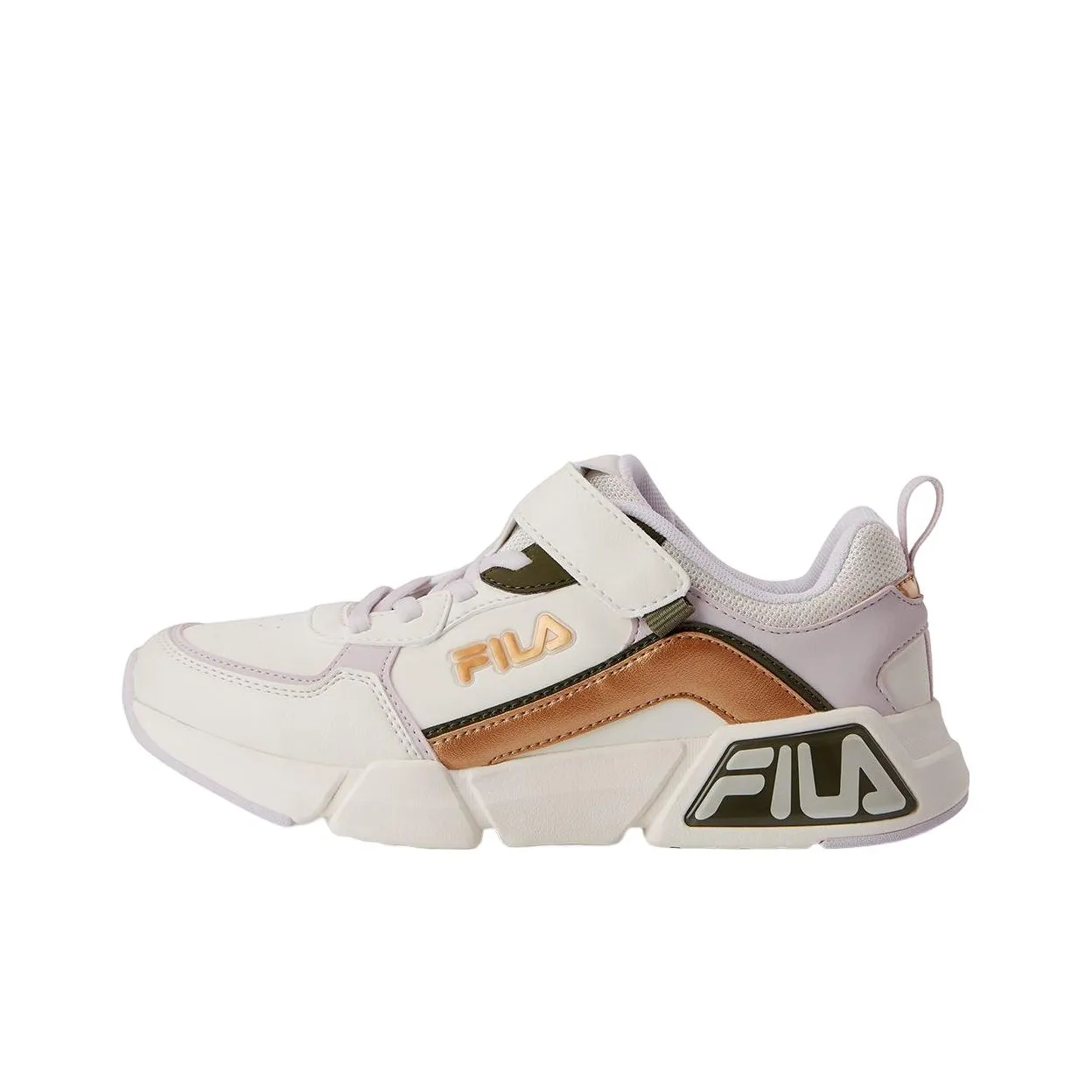 FILA KIDS Skywalker Anti Slip Wear Resistant Low Top Kids' Running Shoes White Black Brown Teenagers