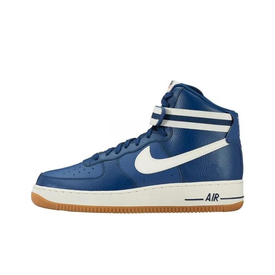Nike Air Force 1 High '07 Slip Resistant Abrasion Resistant High Top Скейтбординг Кроссовки Unisex Синий Белый