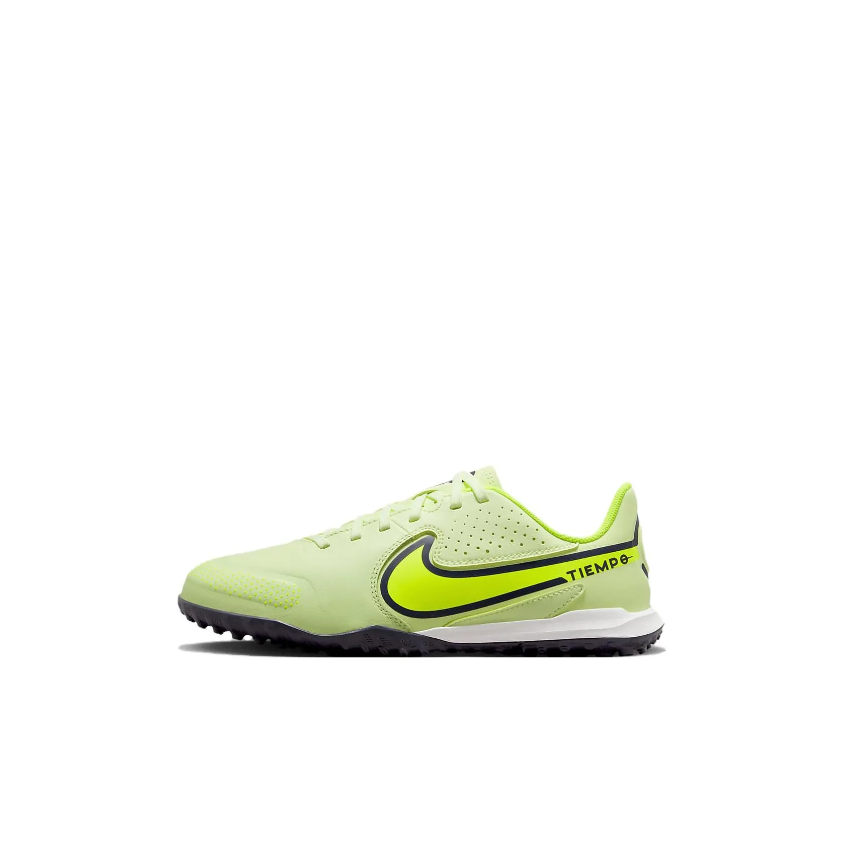 Nike Tiempo Legend 9 Jr ACADEMY TF Slip-on Устойчивый Anti KICK Низкий Топ Детская футбольная обувь Зеленый Детский