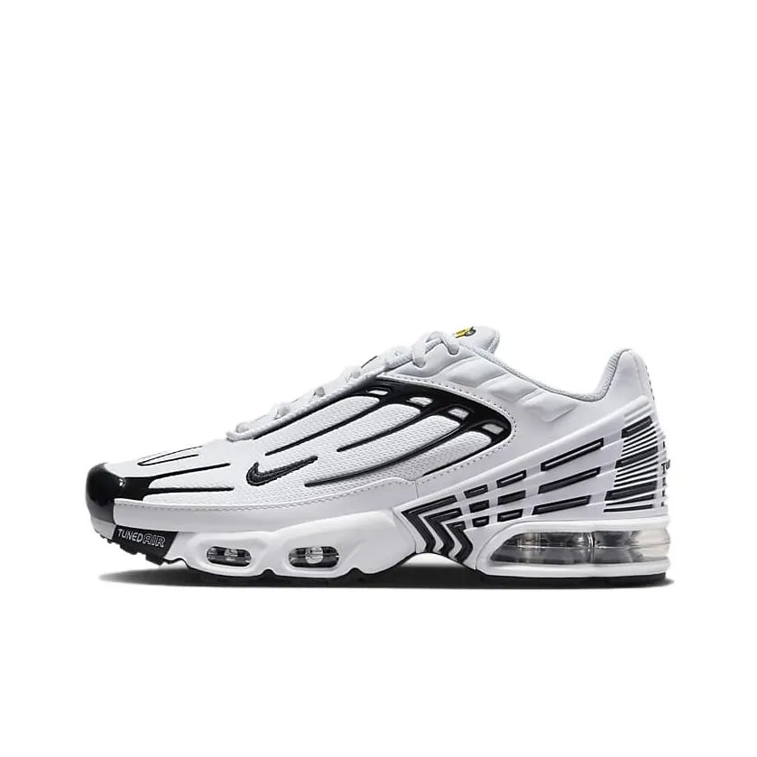 Nike Air Max Plus 3 Cushioning Anti Slip And Wear Resistant Low Top Sports Casual Shoes White Teenagers