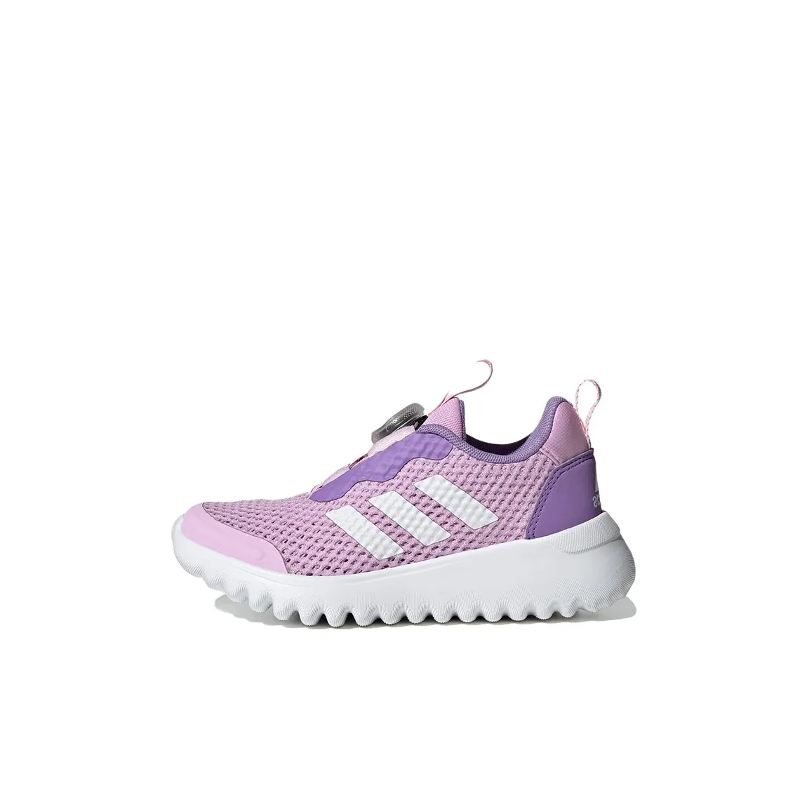 Adidas 3 Boa Low Top Kids' Running Shoes Purple White Kids'