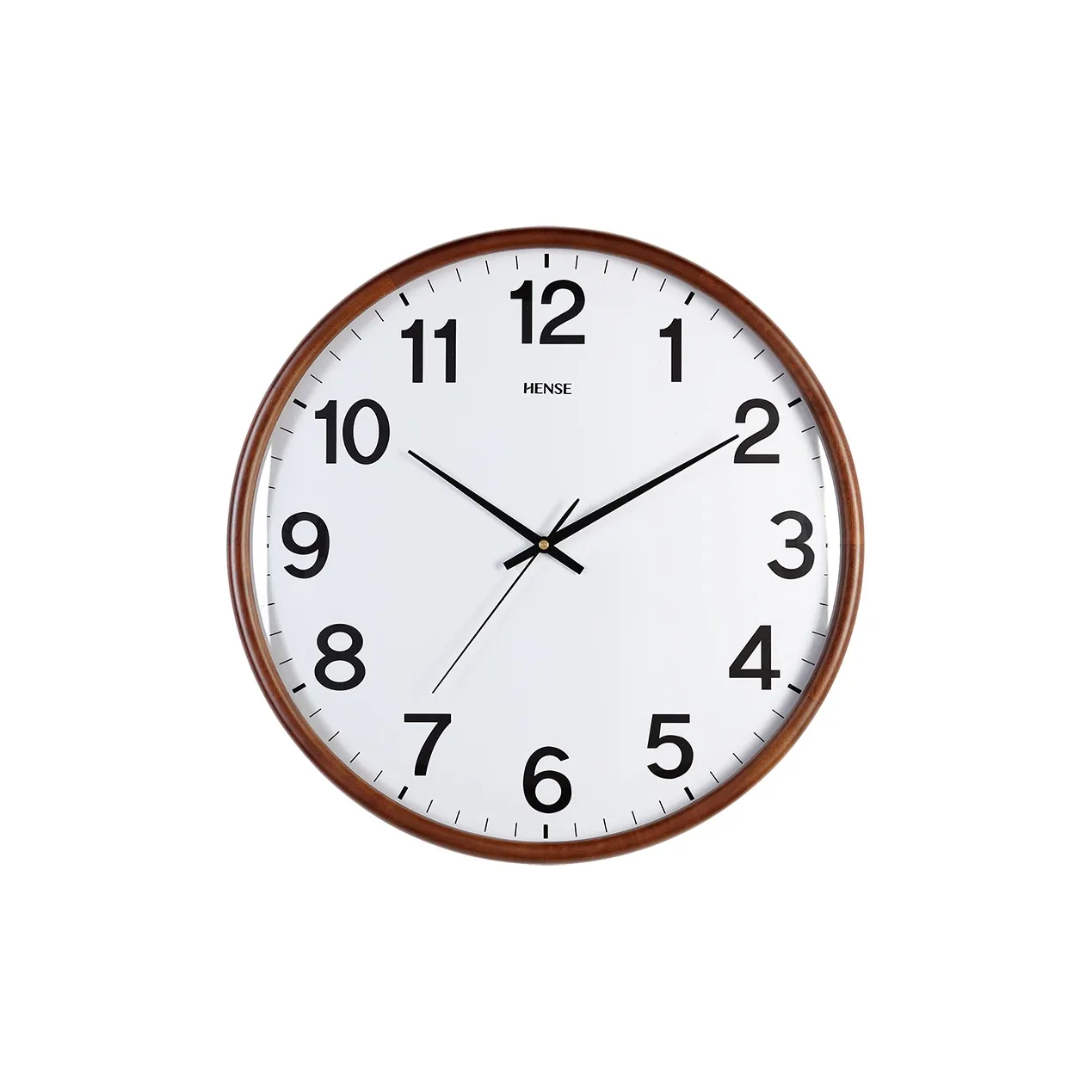 HENSE Кварцевый механизм массивная древесина настенный часы унисекс белый циферблат модель HW31