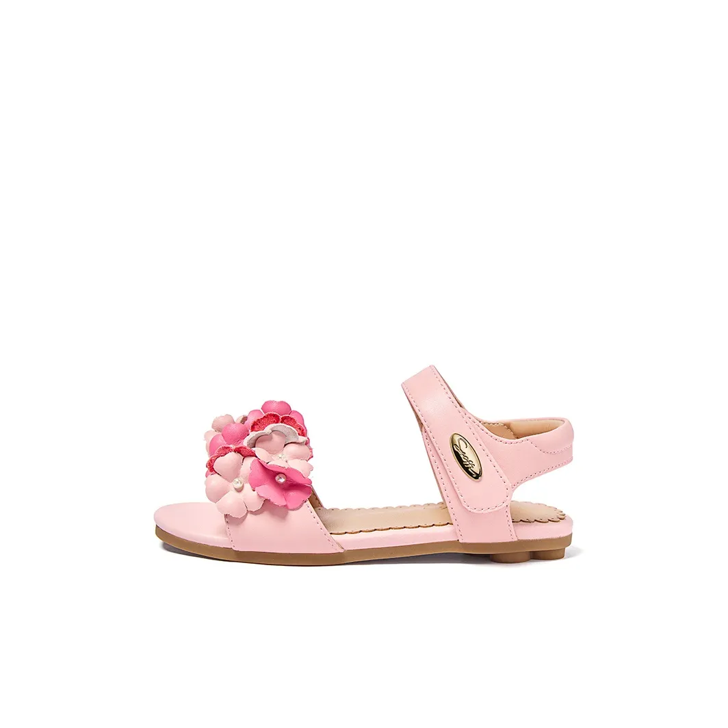 Snoffy Элегантная Принцесса Обувь Детские Сандалии Розовые Белые Детские