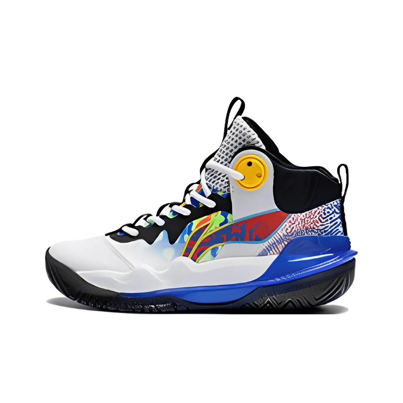 LINING YOUNG Pioneer Power TEAM 3,0 Амортизация Износостойкий Высокий Топ Детские Баскетбольные Кроссовки Белый Синий