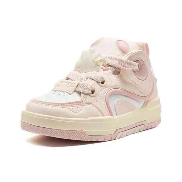 XTEP Non slip Lightweight Low Top Skateboard Shoes Women's Pink White