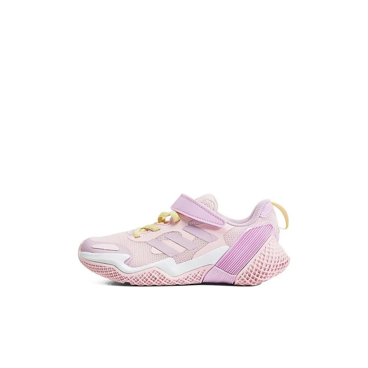 Adidas 4Uture Rnr El K Slip Resistant Abrasion Resistant Low Топ Детские беговые кроссовки Розовый Детский