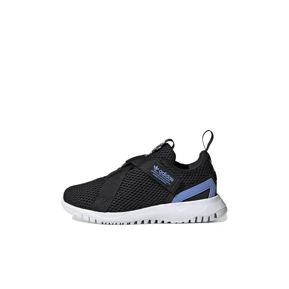 Adidas Originals Flex Collection Low Топ Детские беговые кроссовки Черный белый для детей 3-7 лет