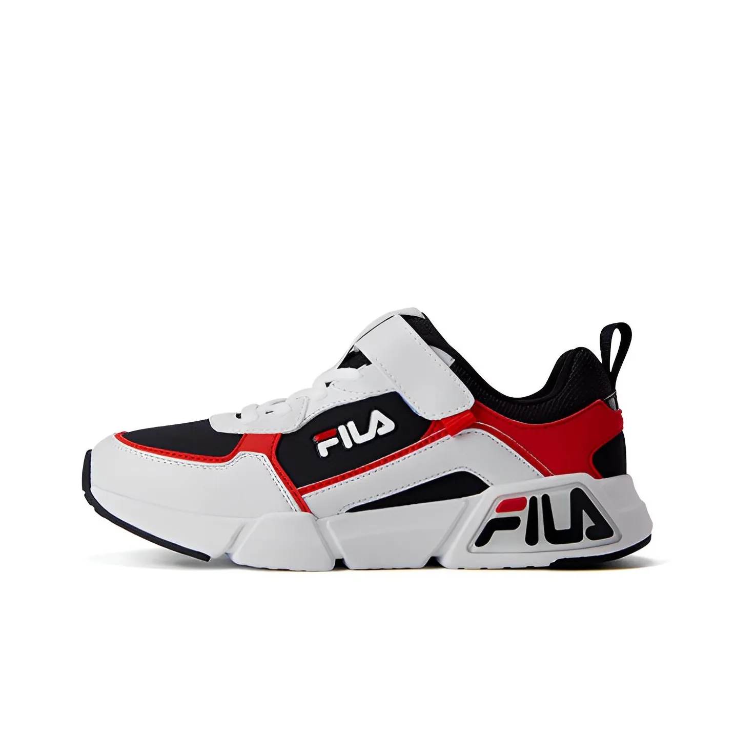 FILA KIDS Rebound And Breathable Low Top Kids' Running Shoes Black White