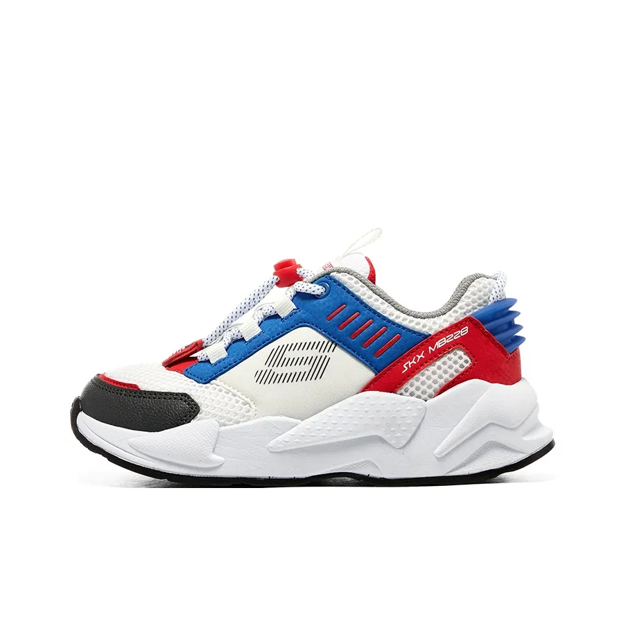 Skechers Ultrasurge Anti KICK и устойчивые к истиранию низкие топы детские беговые кроссовки красные синие белые для подростков