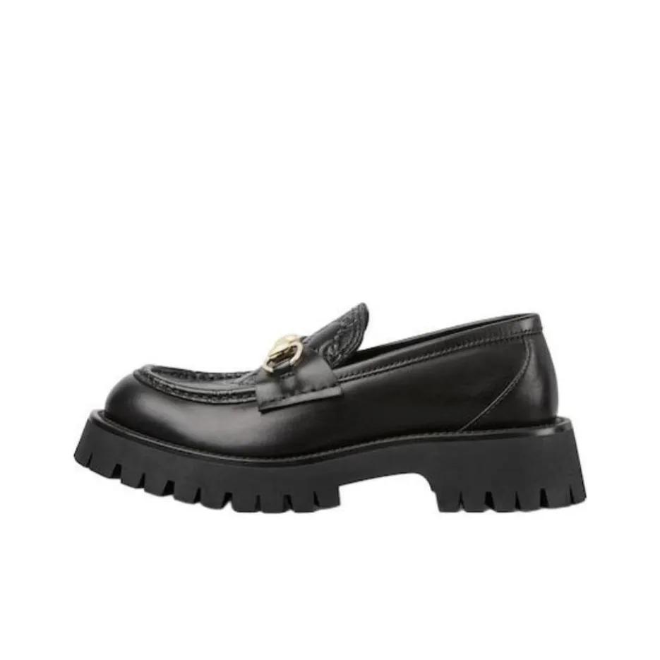 GUCCI Women's Horsebit Lug Sole Loafer 'Black' Women's