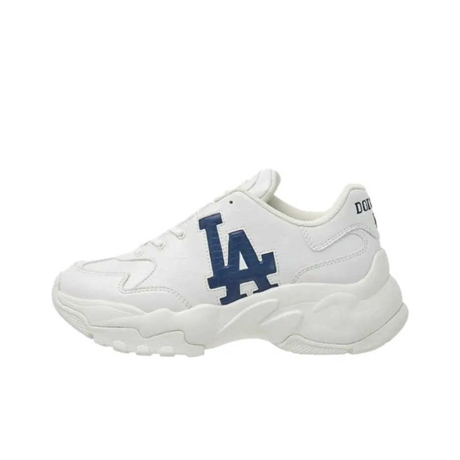 MLB Los Angeles Dodgers Anti Slip Wear Resistant Mid Top Chunky Sneakers Unisex Ecru