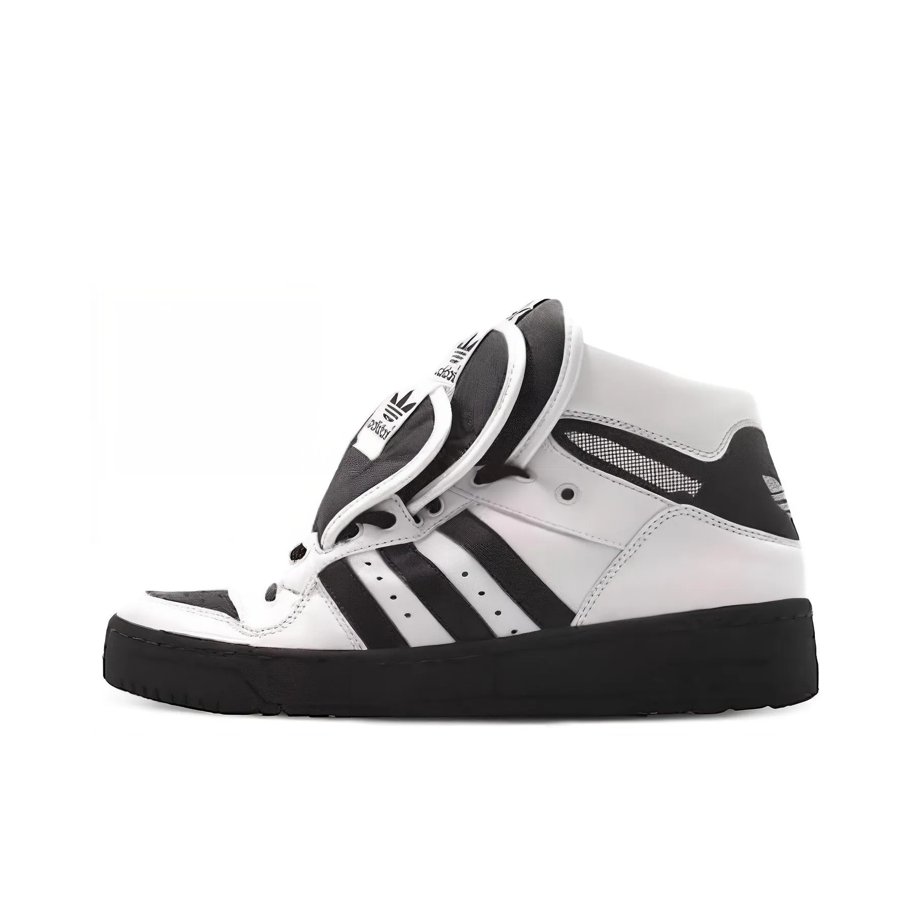 Adidas Originals Metro Attitude Cushioning, Wear Resistant High Top Vintage Basketball Shoes Unisex Black White