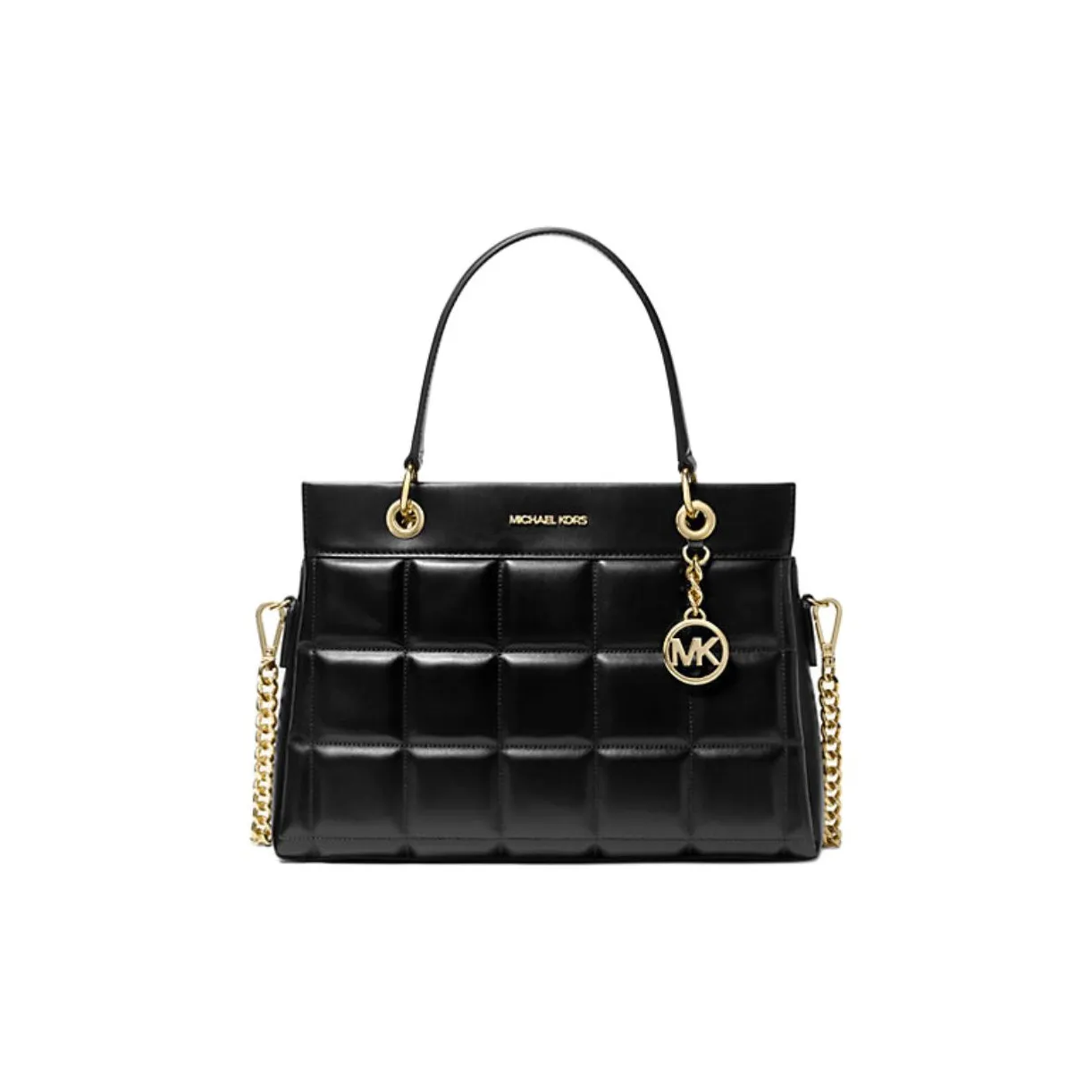 MICHAEL KORS Susan Leather Shoulder Bag, Crossbody Bag, Handbag Medium Size Women's Black