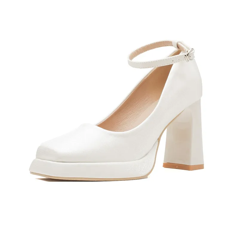 Zubumei Грубый каблук Мэри Джейн Женские туфли