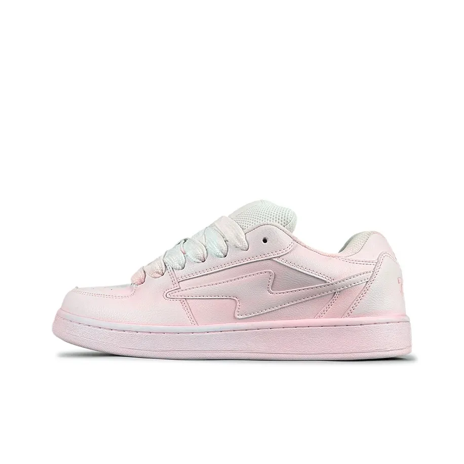 LuzaoT SUPER DRAG Puffy Shoes Low Top Skateboard Shoes Women's Light Pink Polished