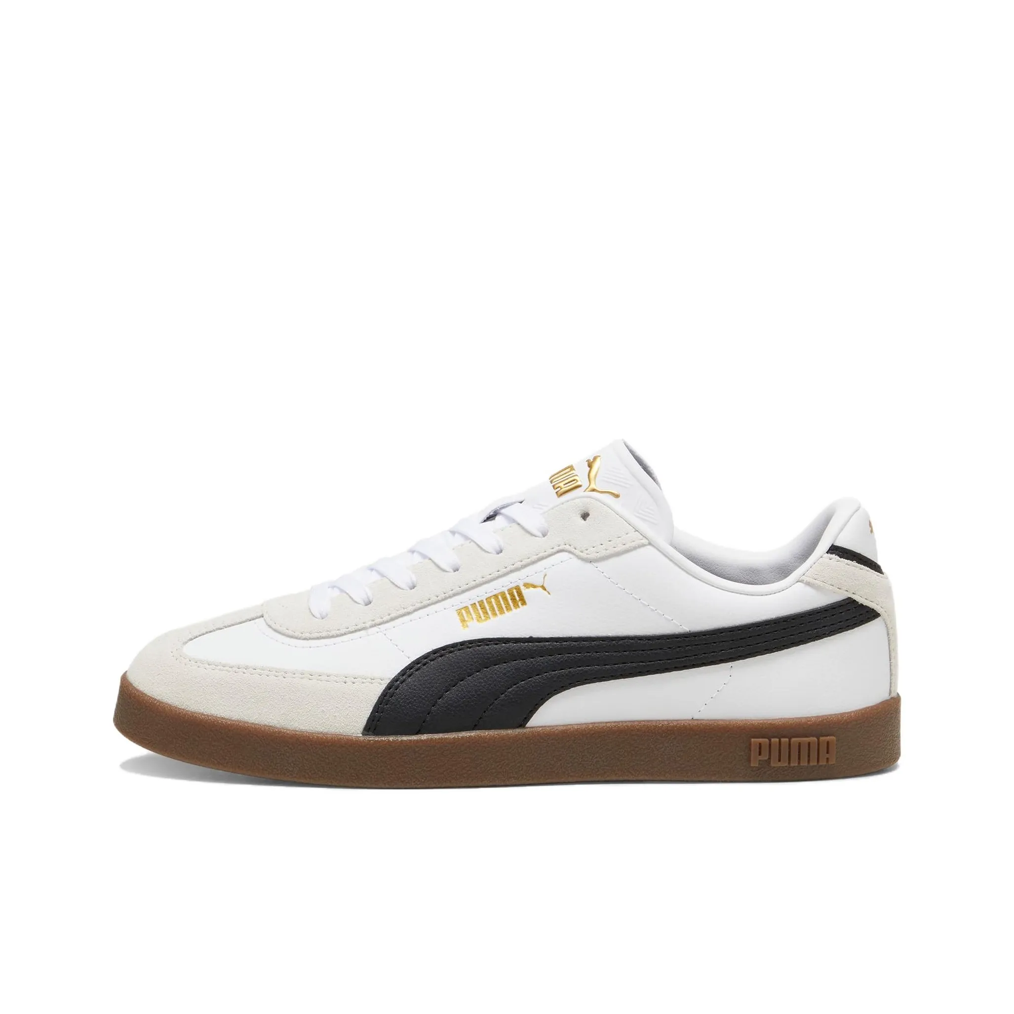 PUMA Club Slip Resistant Cushioning Wear Resistant Low Top Skateboard Shoes Men's White