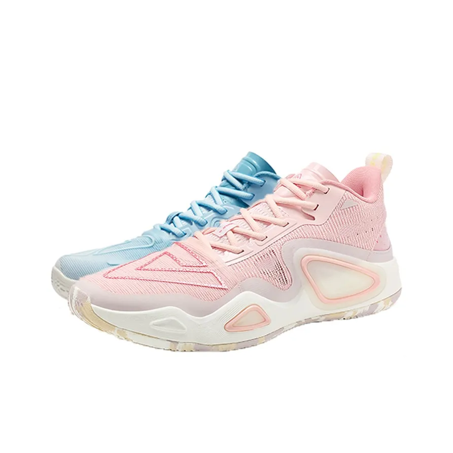 PEAK State Extreme Triangle 2.0 Basketball Shoes Men's Mid Top Blue/Pink