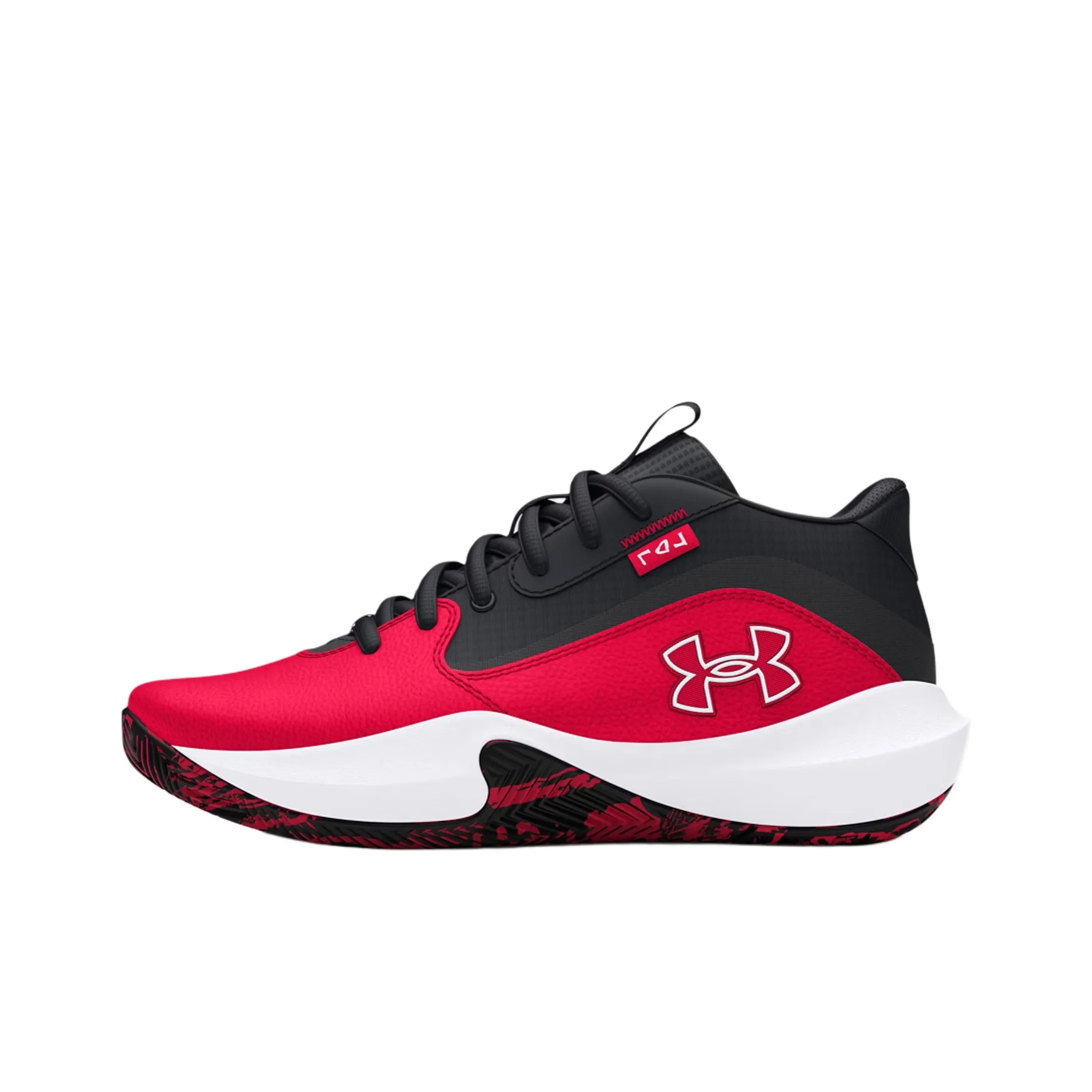 Under Armour Lockdown 7 противоскользящие устойчивые к истиранию низкий топ детские баскетбольные кроссовки красный для подростков