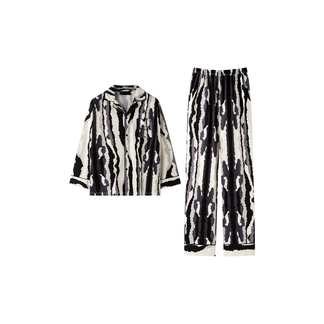 Meonsill Pajama Set Men's Apricot/Blue Purple
