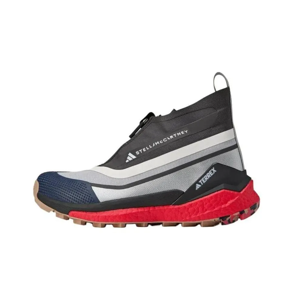 Adidas Stella McCartney Противоскользящая Устойчивая к истиранию Высокий Топ Альпинистская Обувь Унисекс Серый Белый Красный